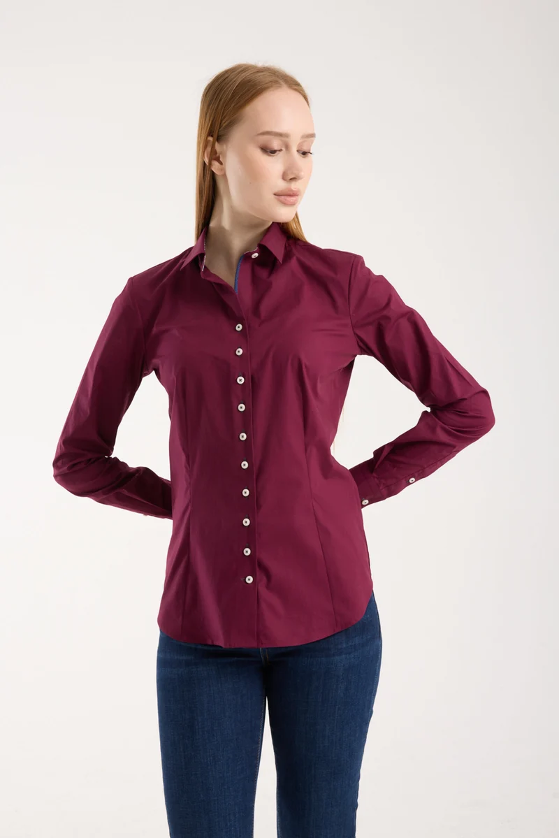 Beatrice Sport Poplin Stretch Women’s Shirt Red