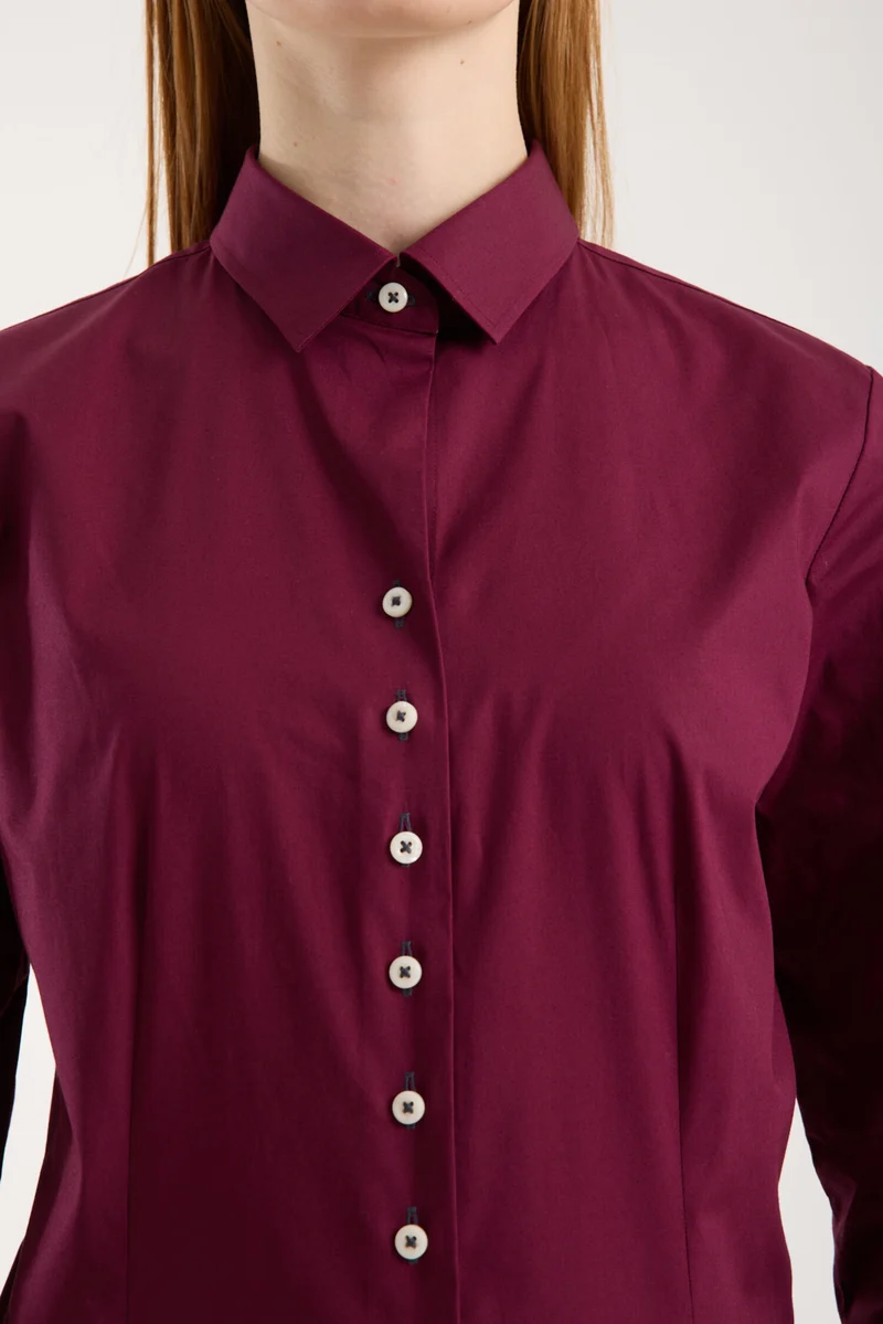 Beatrice Sport Poplin Stretch Women’s Shirt Red