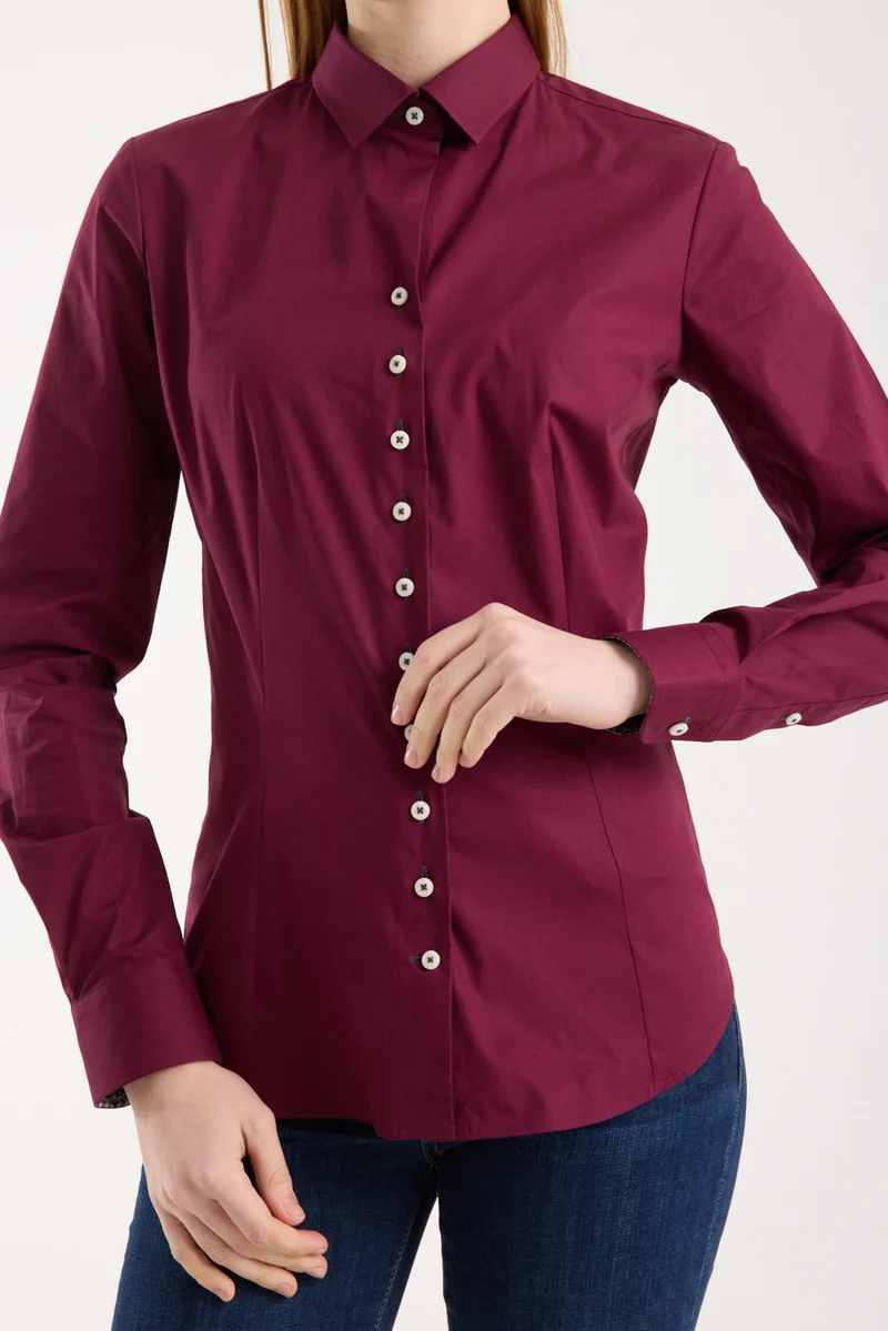 Beatrice Sport Poplin Stretch Women’s Shirt Red