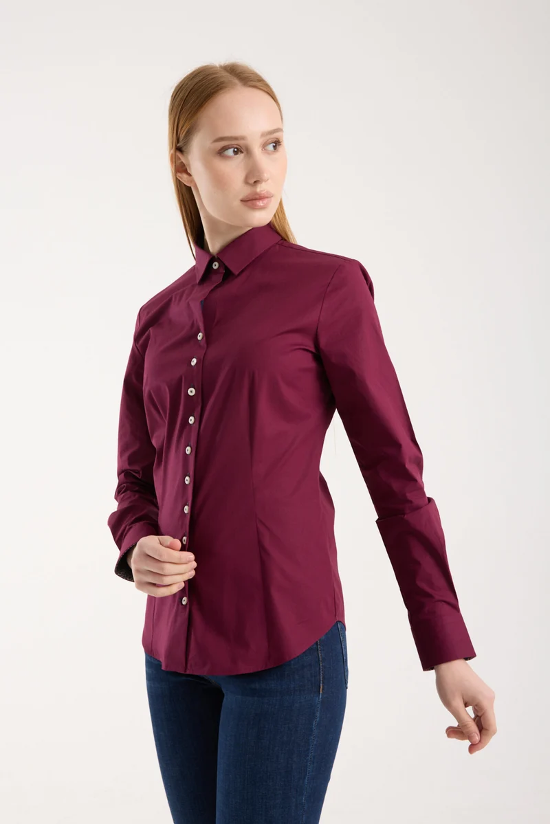 Beatrice Sport Poplin Stretch Women’s Shirt Red