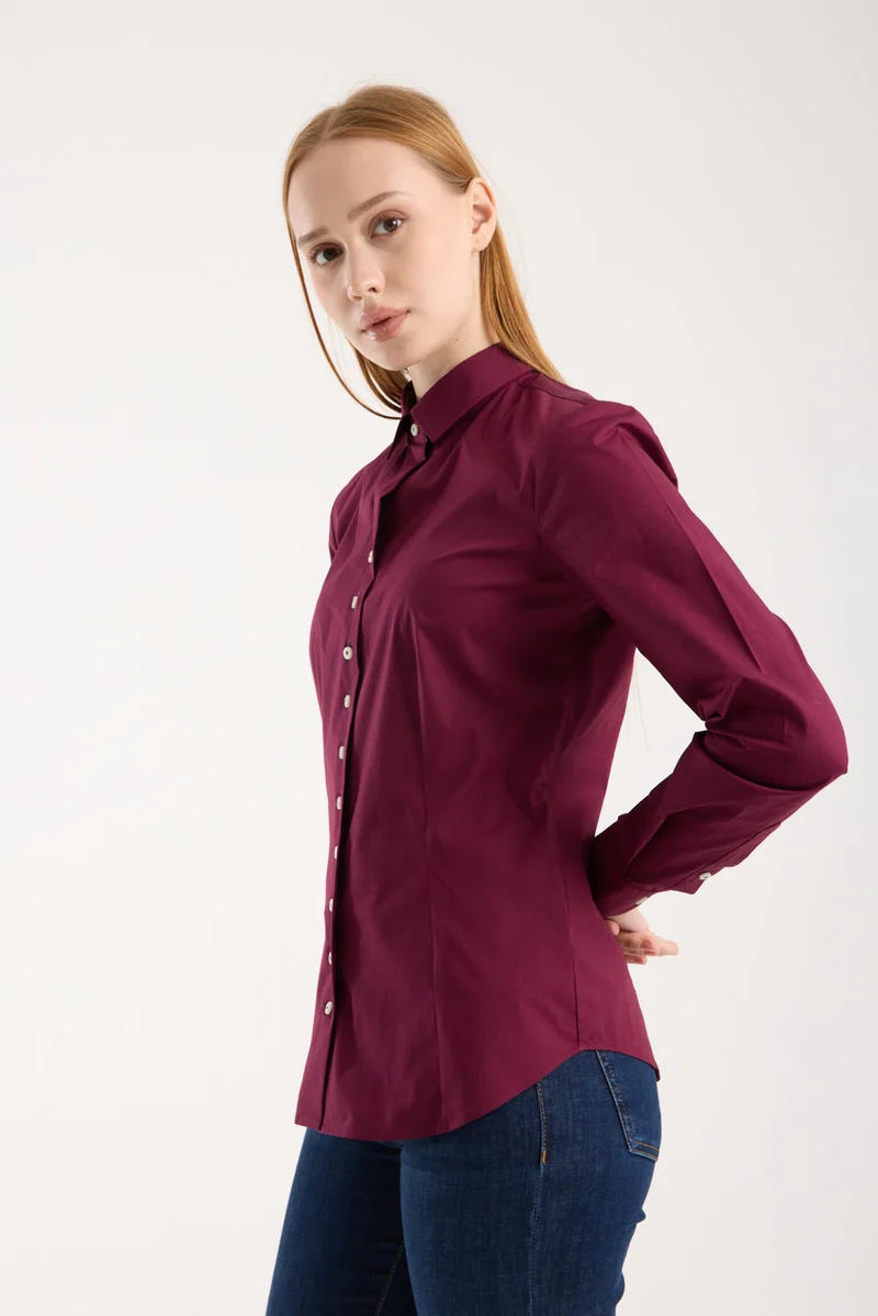 Beatrice Sport Poplin Stretch Women’s Shirt Red