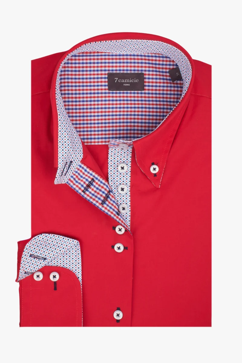 Silvia Iconic Poplin Stretch Women’s Shirt Red