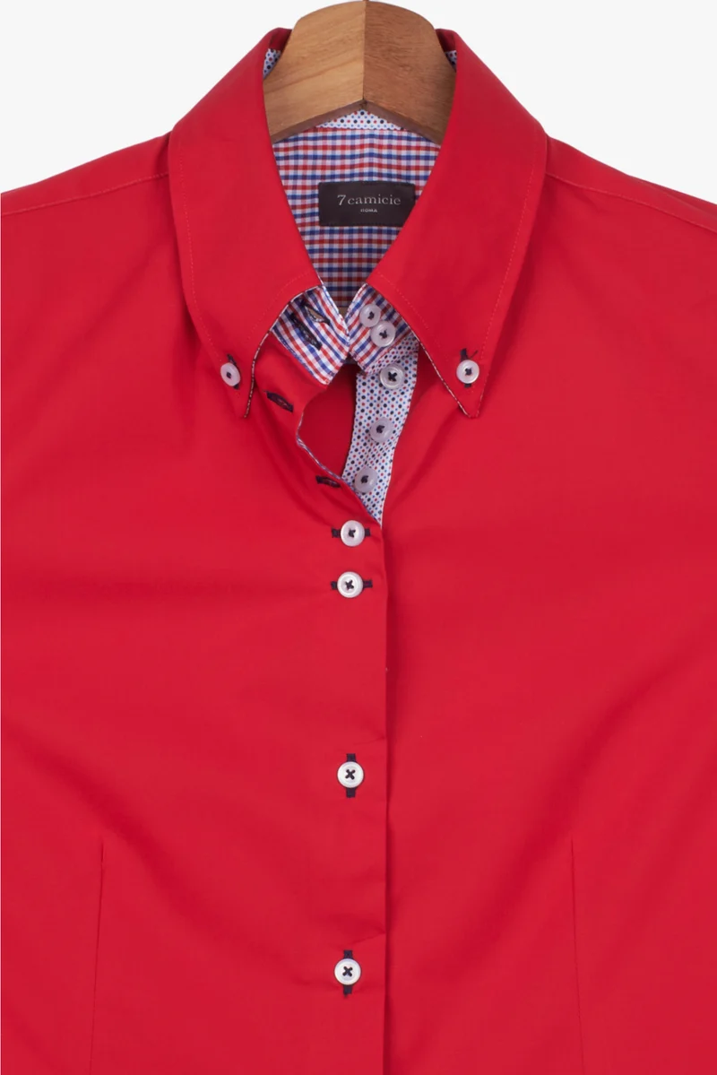 Silvia Iconic Poplin Stretch Women’s Shirt Red