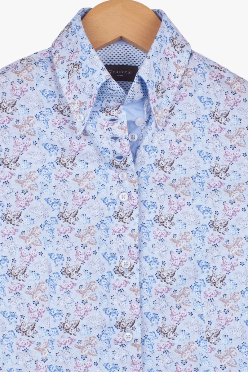Silvia Iconic Poplin Women’s Shirt White Blue