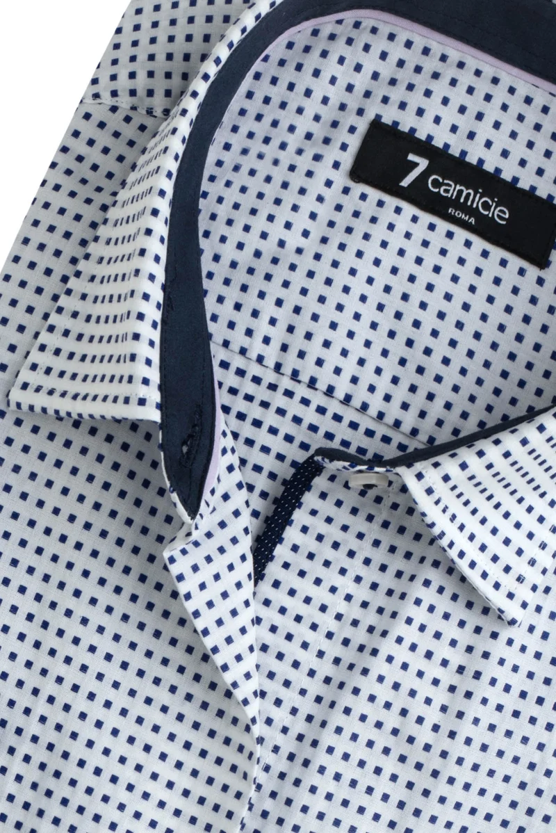 Beatrice Sport Jaquard Women’s Shirt White Blue