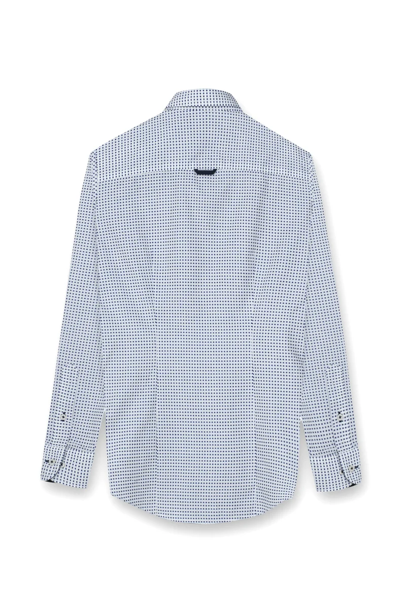 Beatrice Sport Jaquard Women’s Shirt White Blue