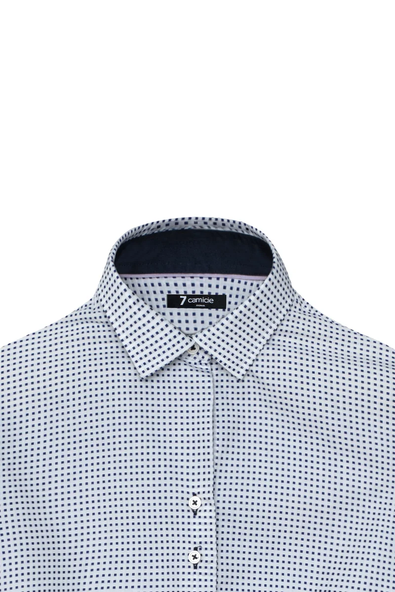 Beatrice Sport Jaquard Women’s Shirt White Blue