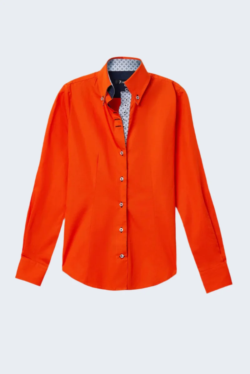 Silvia Iconic Poplin Stretch Women’s Shirt Orange