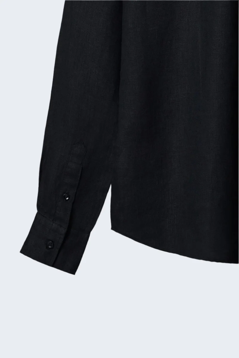 Beatrice Sport Linen Women’s Shirt Black
