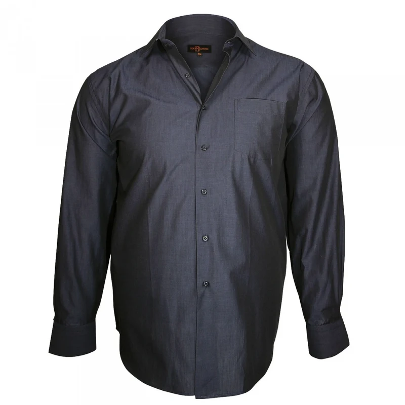 Chemise homme grande taille col italien coupe droite TRENDY Doublissimo