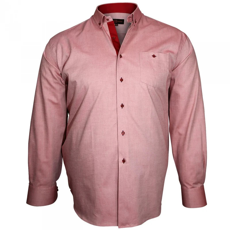 Chemise homme grande taille à coudières coupe droite ELBOW Doublissimo