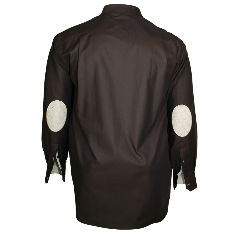 Chemise homme grande taille à coudières coupe droite ELBOW Doublissimo