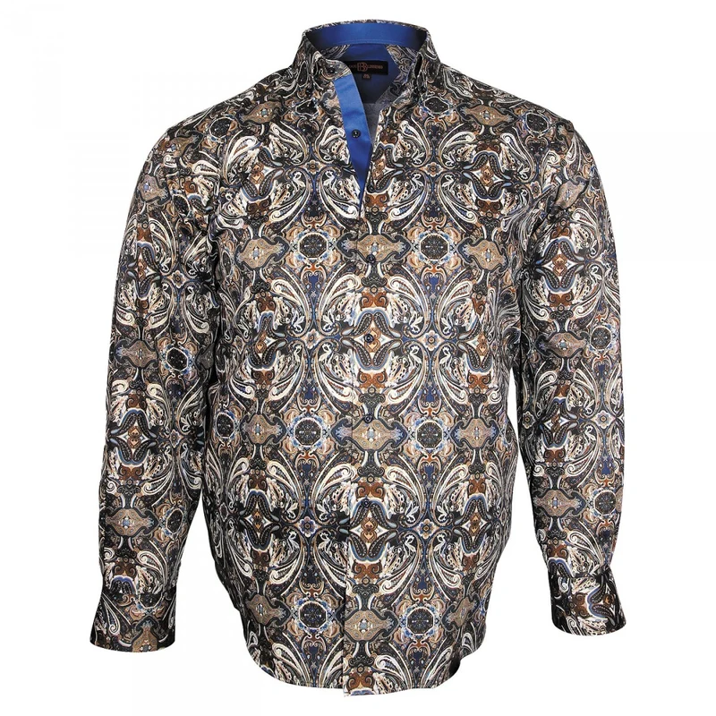Chemise homme grande taille imprimée coupe droite VERONE Doublissimo