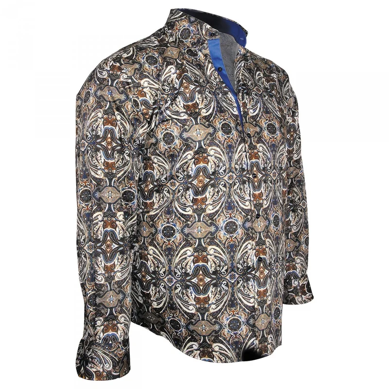 Chemise homme grande taille imprimée coupe droite VERONE Doublissimo