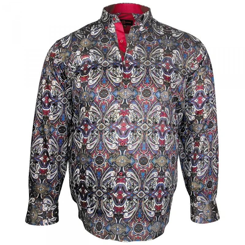 Chemise homme grande taille imprimée coupe droite VERONE Doublissimo