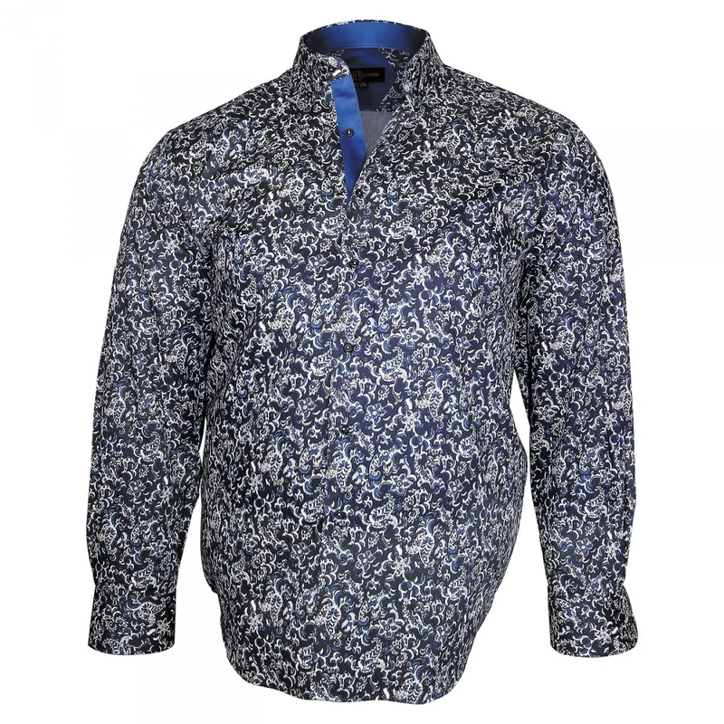 Chemise homme grande taille imprimée coupe droite VERONE Doublissimo
