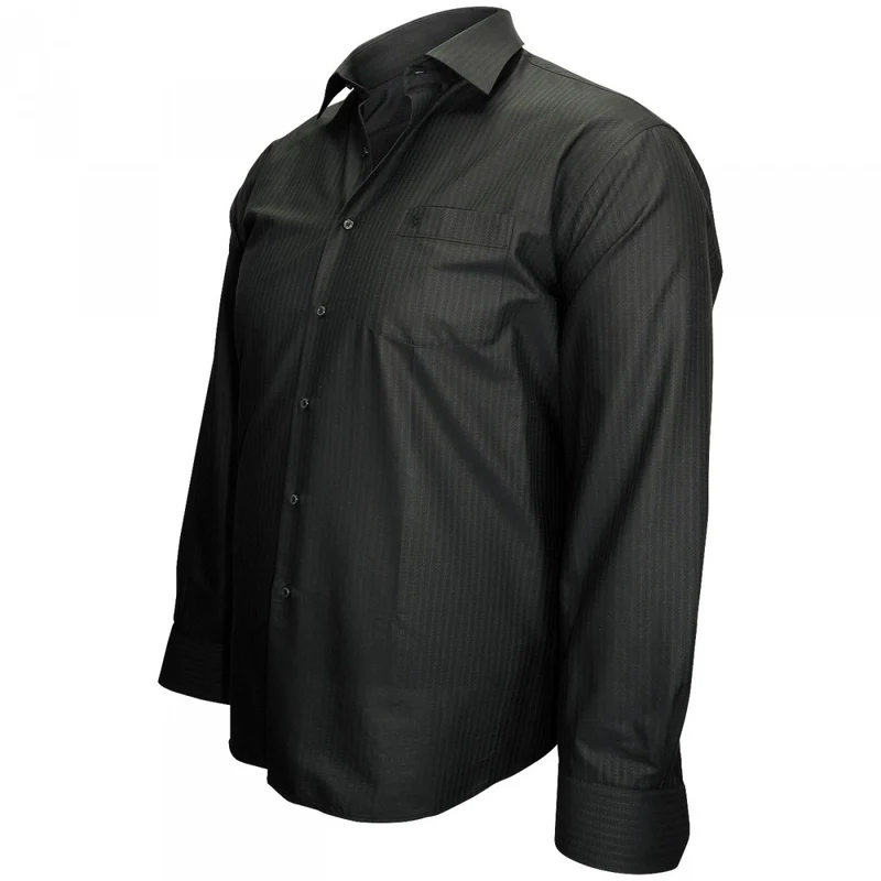 Chemise homme grande taille popeline armurée coupe droite PRESTIGE Doublissimo