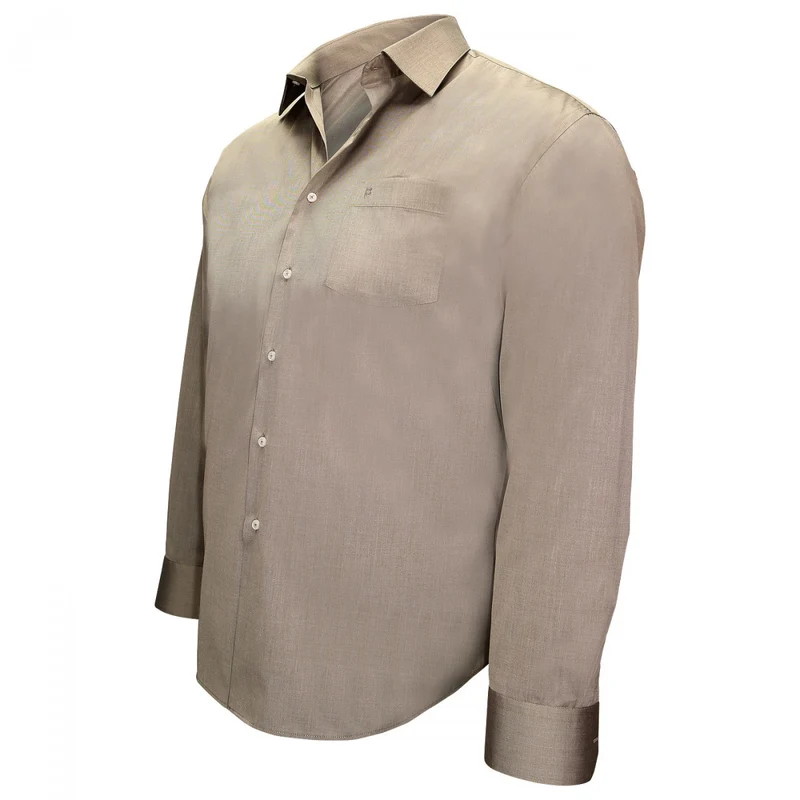Chemise homme grande taille fil à fil coupe droite DANDY Doublissimo