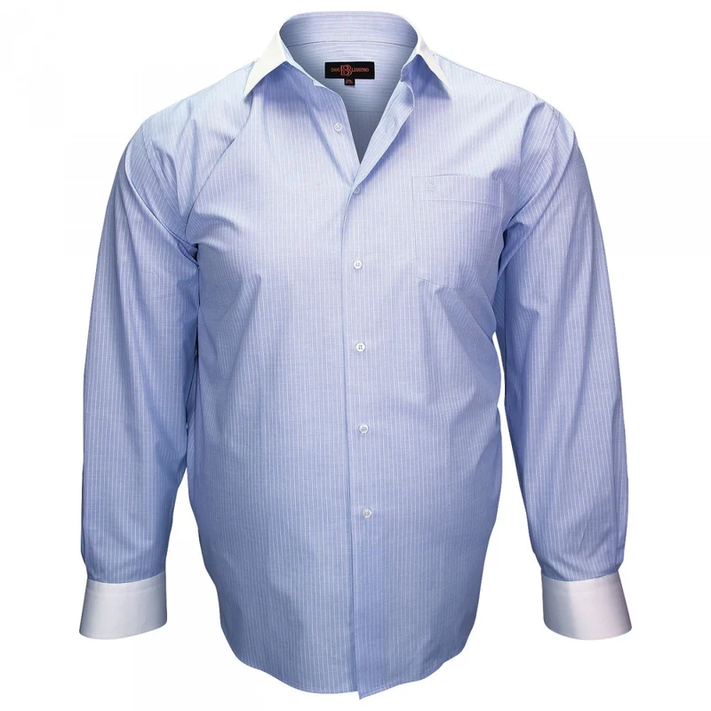 Chemise homme grande taille à col blanc coupe droite BUSINESS Doublissimo
