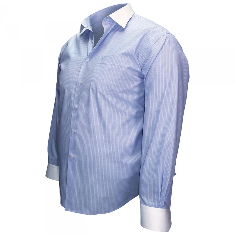 Chemise homme grande taille à col blanc coupe droite BUSINESS Doublissimo