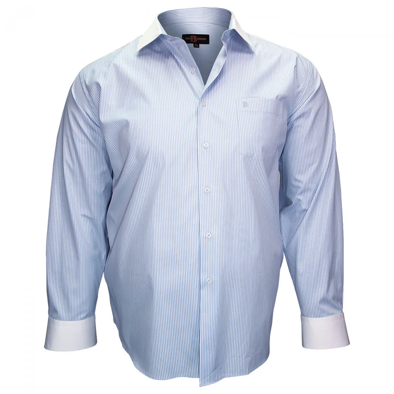 Chemise homme grande taille à col blanc coupe droite BUSINESS Doublissimo