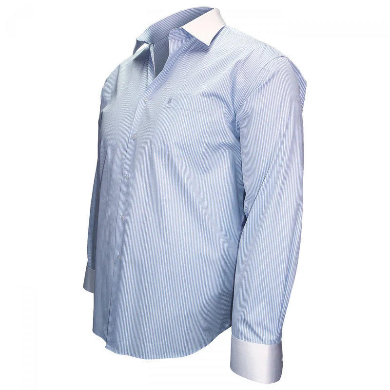 Chemise homme grande taille à col blanc coupe droite BUSINESS Doublissimo