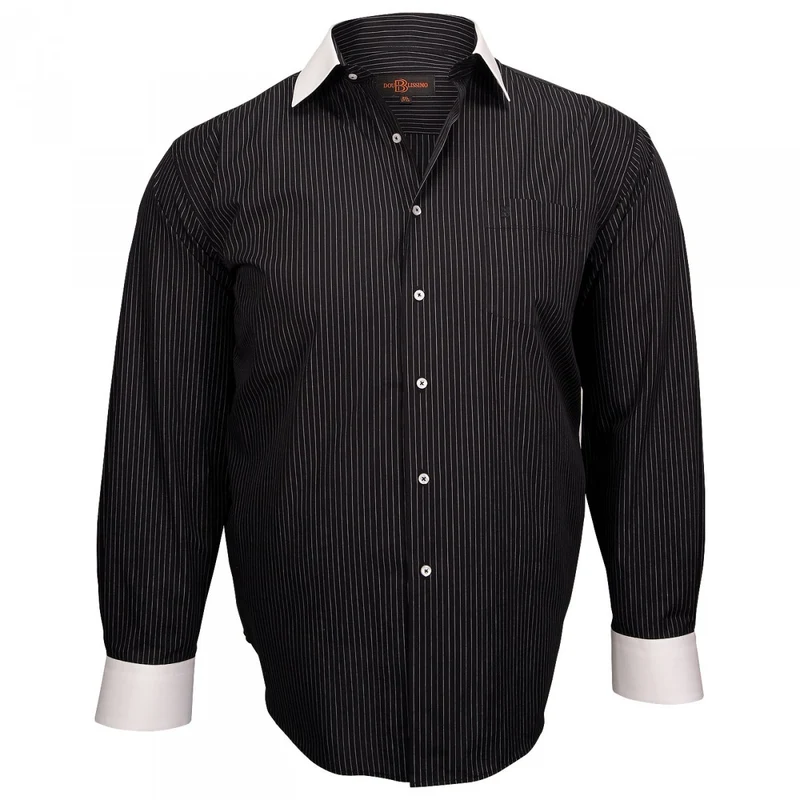 Chemise homme grande taille à col blanc coupe droite BUSINESS Doublissimo