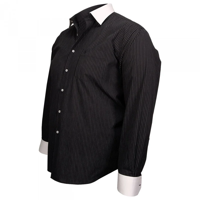 Chemise homme grande taille à col blanc coupe droite BUSINESS Doublissimo