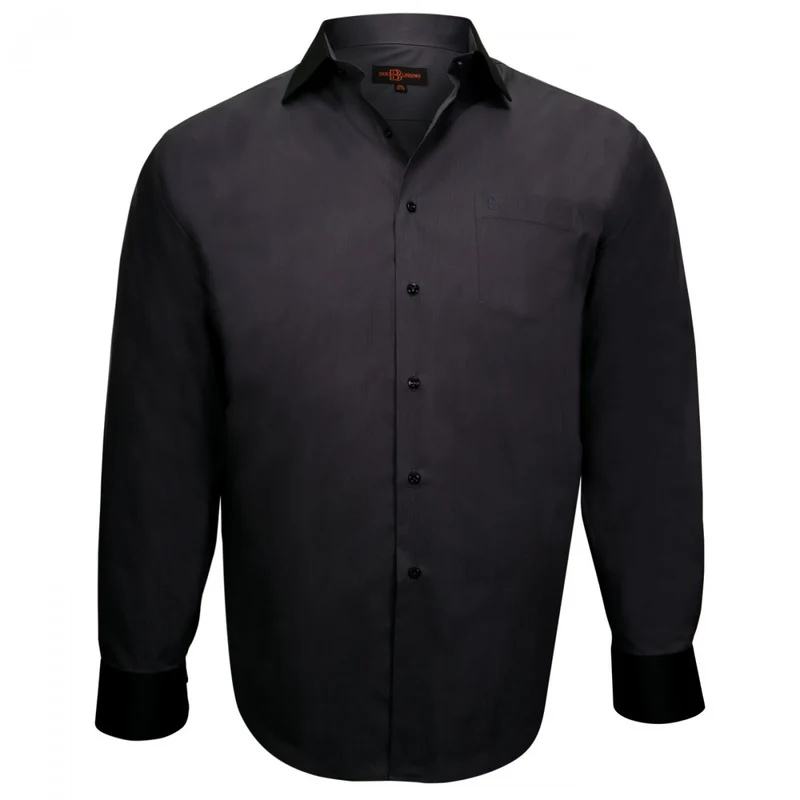 Chemise homme grande taille col noir coupe droite BUSINESS2 Doublissimo