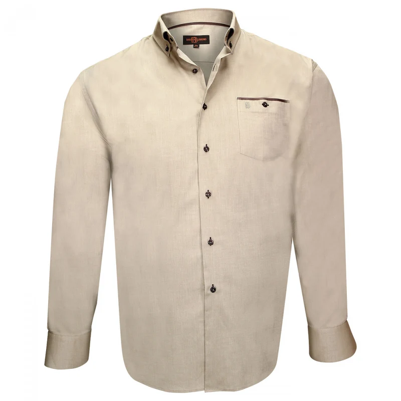 Chemise homme grande taille tissu oxford coupe droite LONDON Doublissimo