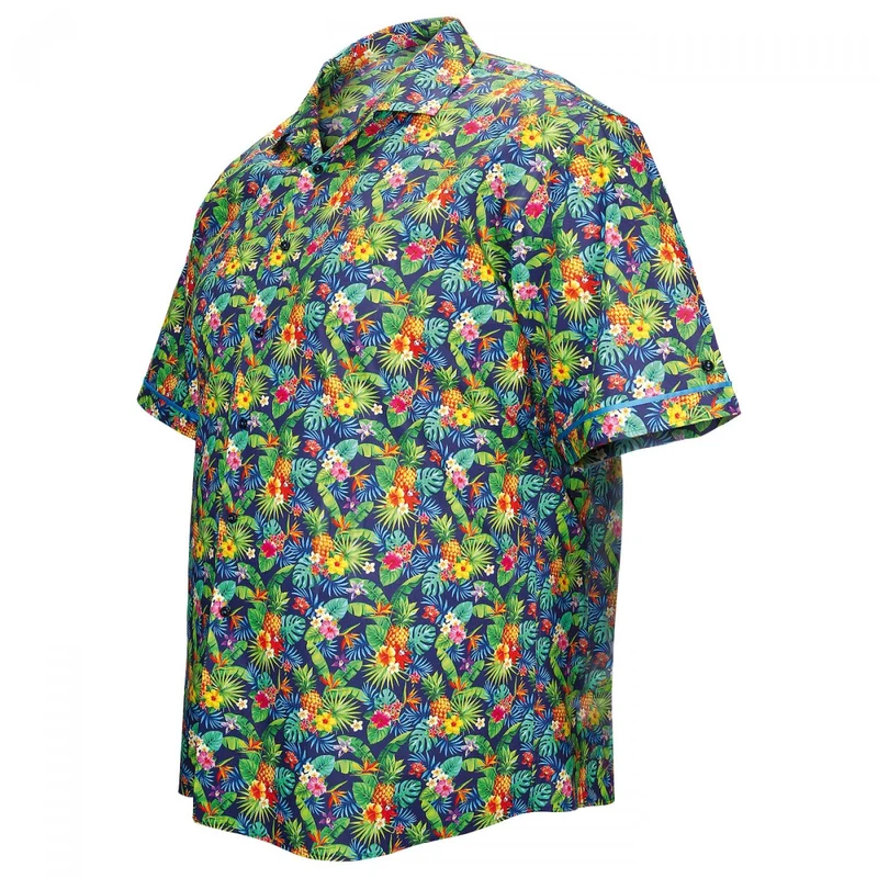 Chemise homme grande taille imprimée coupe droite HAWAI Doublissimo