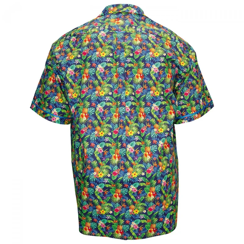 Chemise homme grande taille imprimée coupe droite HAWAI Doublissimo