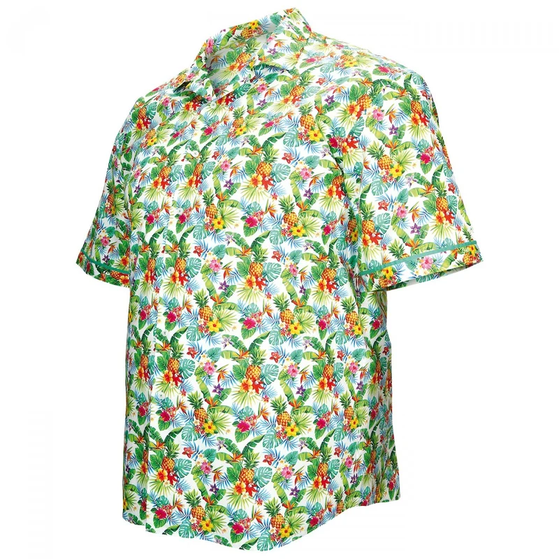 Chemise homme grande taille imprimée coupe droite HAWAI Doublissimo