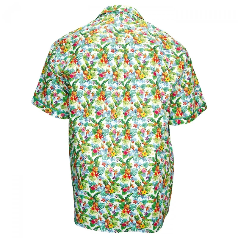 Chemise homme grande taille imprimée coupe droite HAWAI Doublissimo