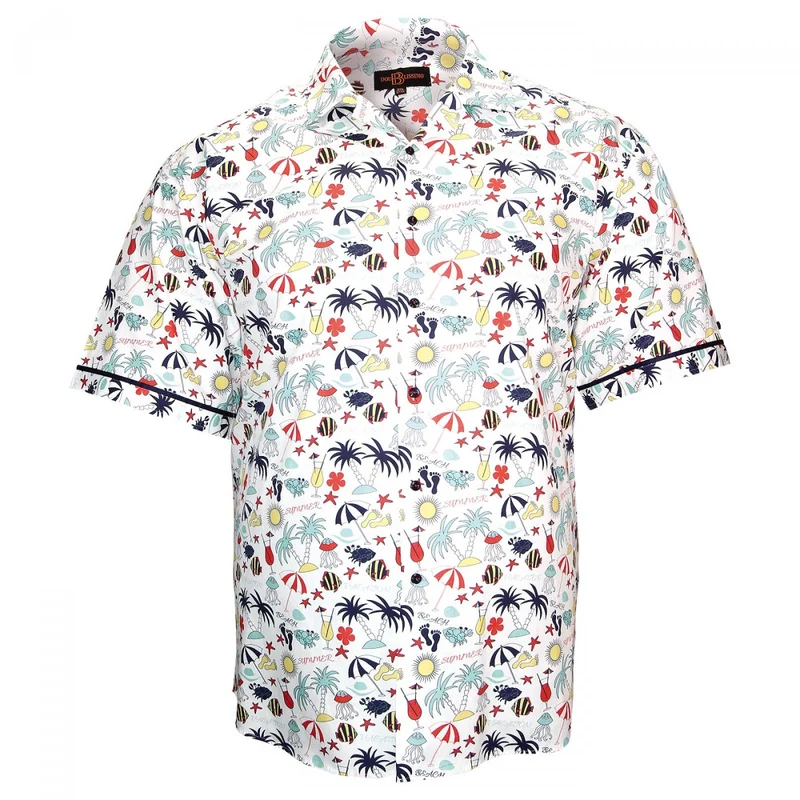 Chemise homme grande taille imprimée coupe droite BELLE ILE Doublissimo