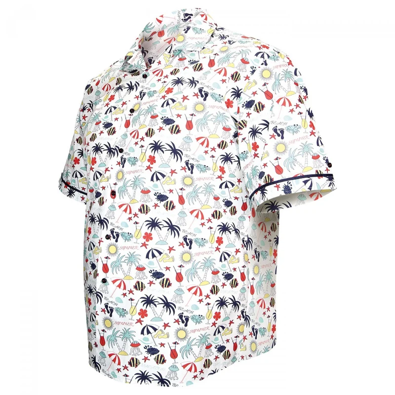 Chemise homme grande taille imprimée coupe droite BELLE ILE Doublissimo