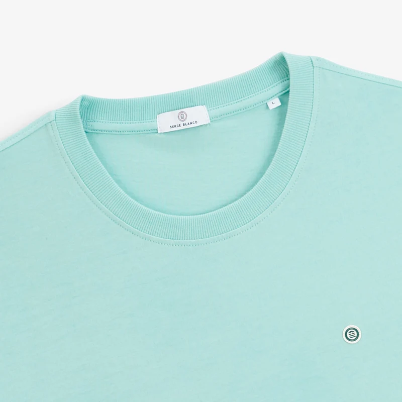 T-shirt manches courtes coton bleu Blanco Twist Théo