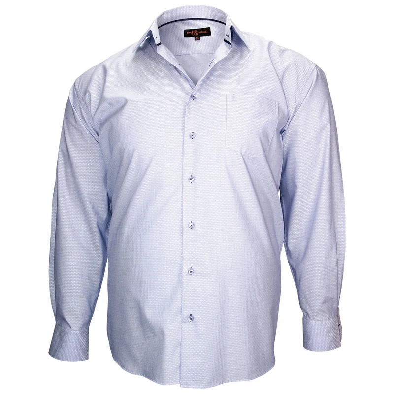 Chemise homme grande taille tissu armuré coupe droite HONFLEUR Doublissimo