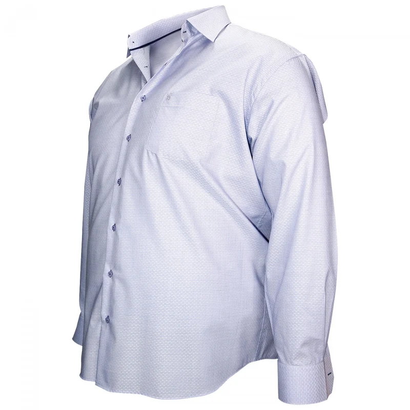 Chemise homme grande taille tissu armuré coupe droite HONFLEUR Doublissimo