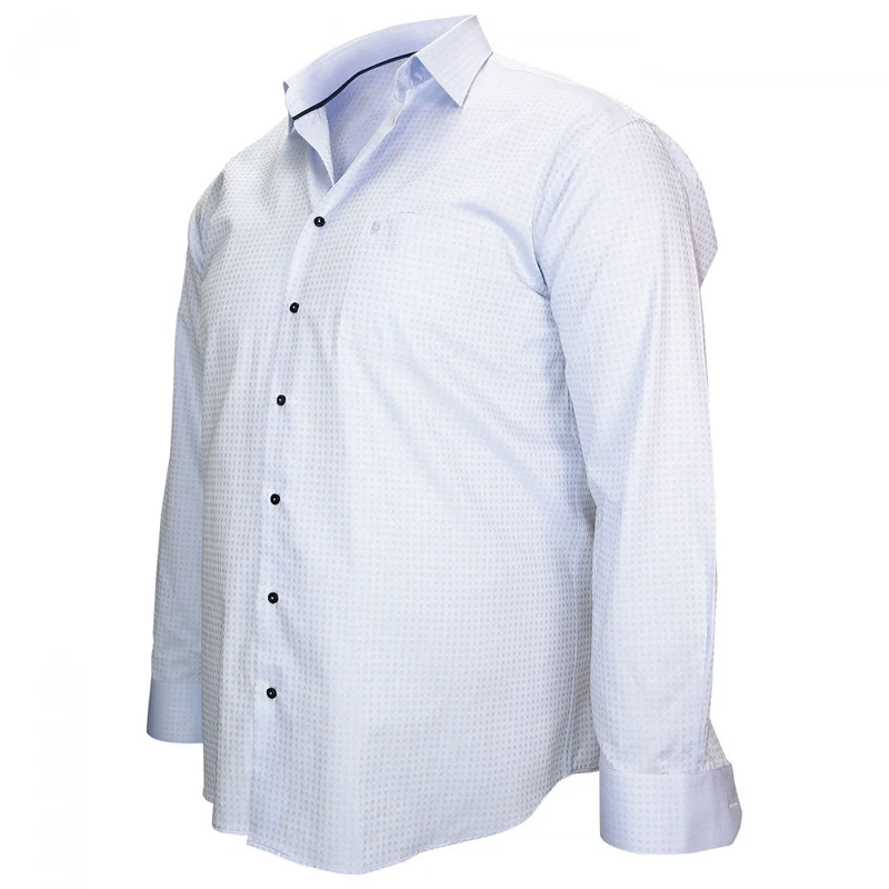 Chemise homme grande taille tissu armuré coupe droite HONFLEUR Doublissimo