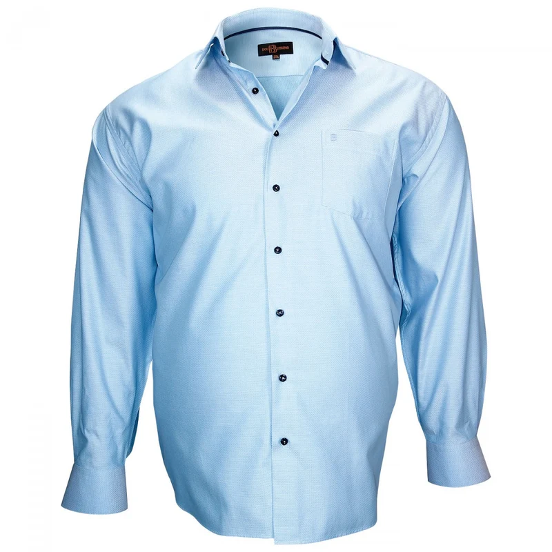 Chemise homme grande taille tissu armuré coupe droite HONFLEUR Doublissimo