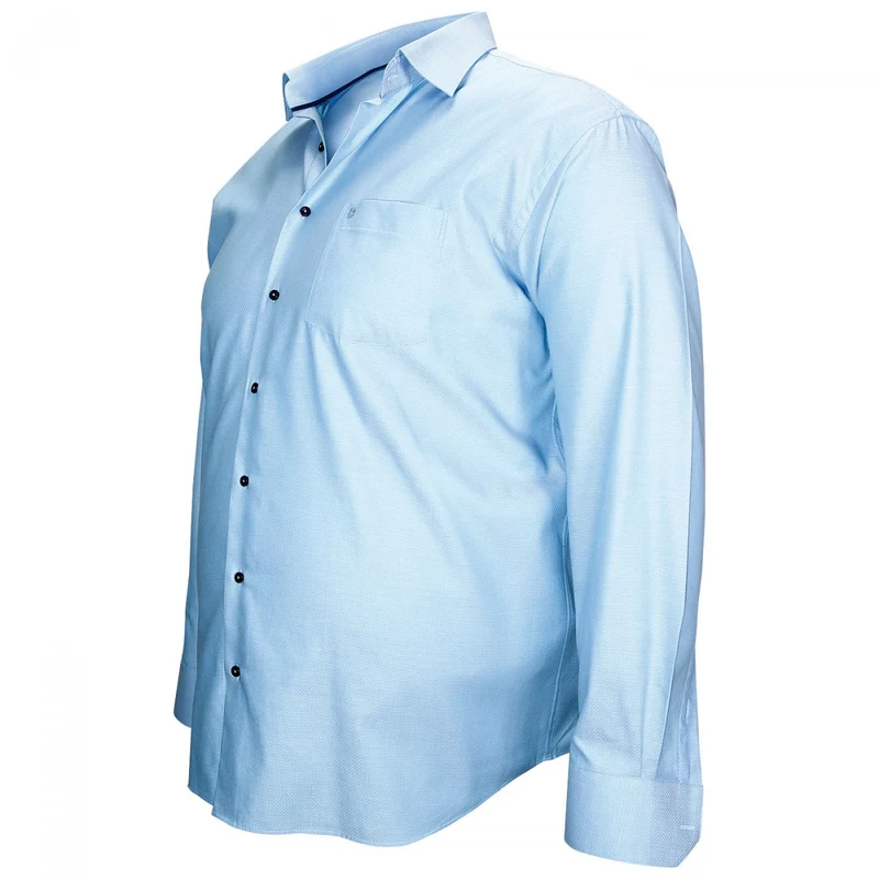 Chemise homme grande taille tissu armuré coupe droite HONFLEUR Doublissimo