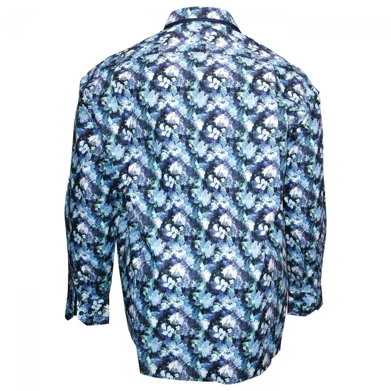Chemise homme grande taille imprimée coupe droite BIARITZ Doublissimo