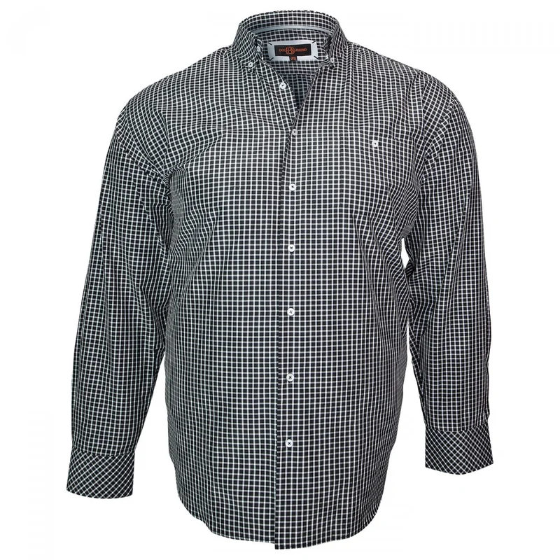 Chemise homme grande taille à carreaux coupe droite QUADRO Doublissimo
