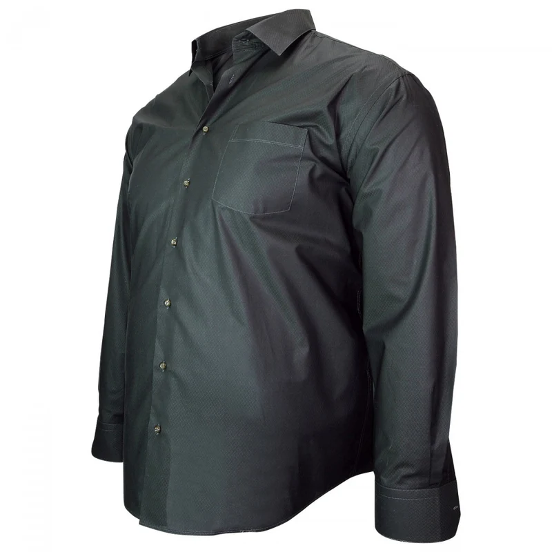 Chemise homme grande taille tissu armuré coupe droite JACQUARD Doublissimo