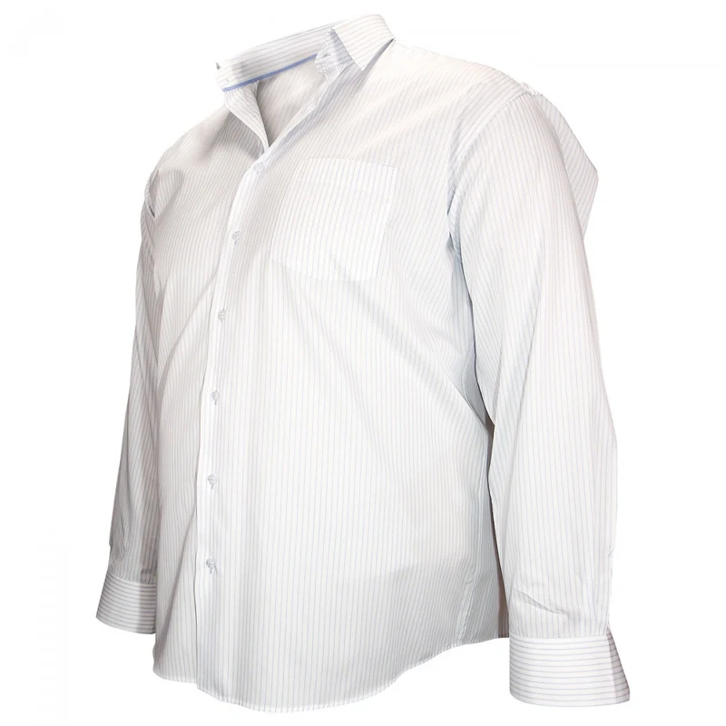Chemise homme grande taille double fil 120/2 coupe droite BRISTOL Doublissimo