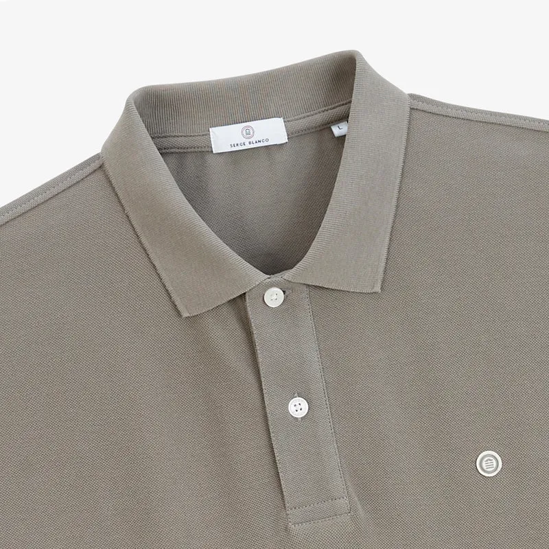 Polo piqué manches courtes 100% coton gris Lucas