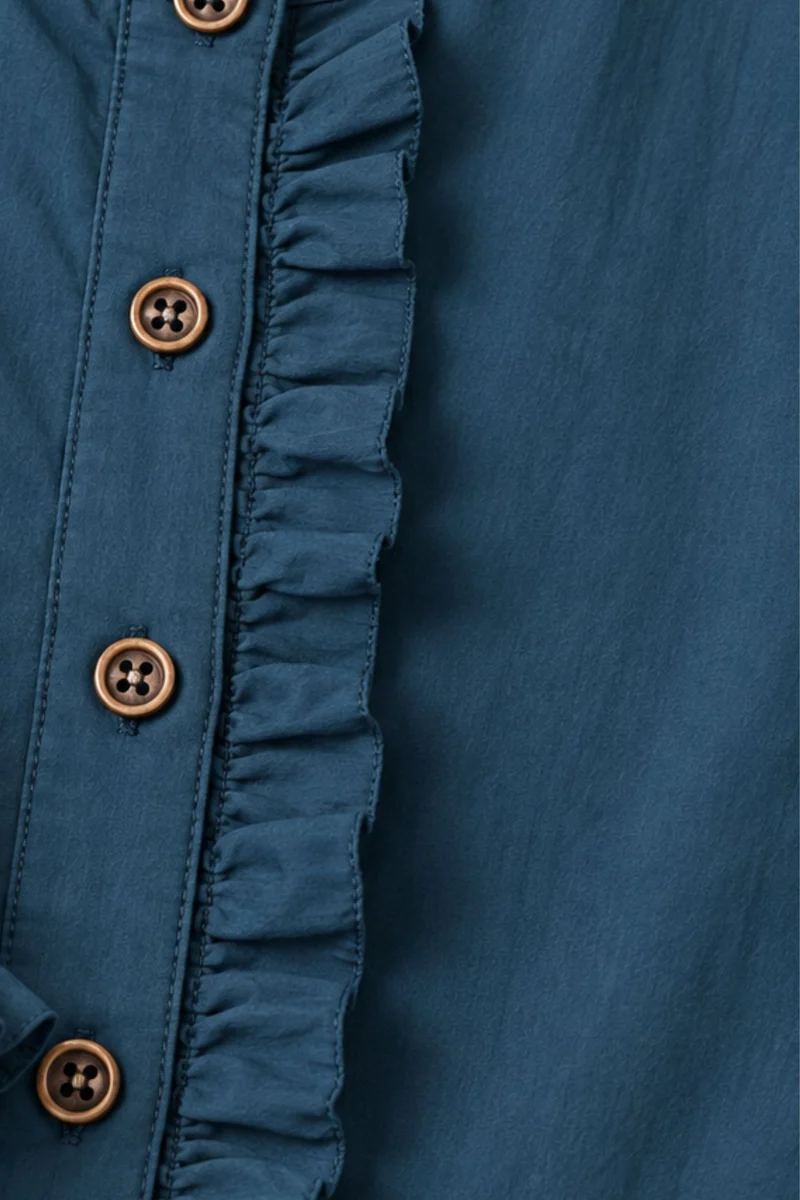 Mizora|Cotton Shirt With Mandarin Collar