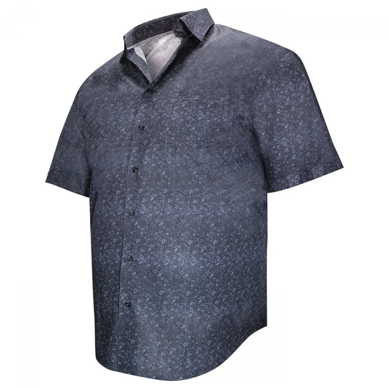 Chemise homme grande taille à fleur coupe droite LOCKINVER Doublissimo