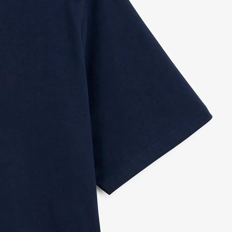 T-shirt manches courtes coton bleu marine foncé SERGE BLANCO Théo